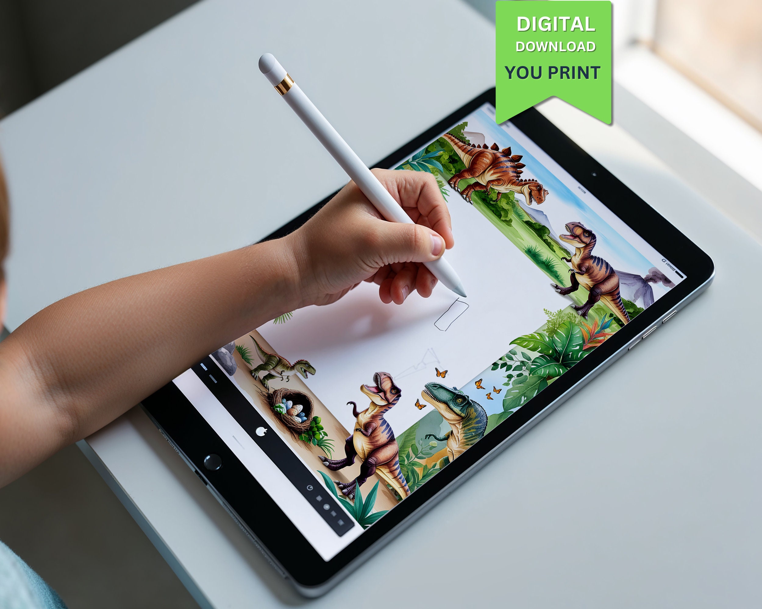 Dinosaur Writing Paper: Jurassic T-rex Stationery (digital Download) - Etsy
