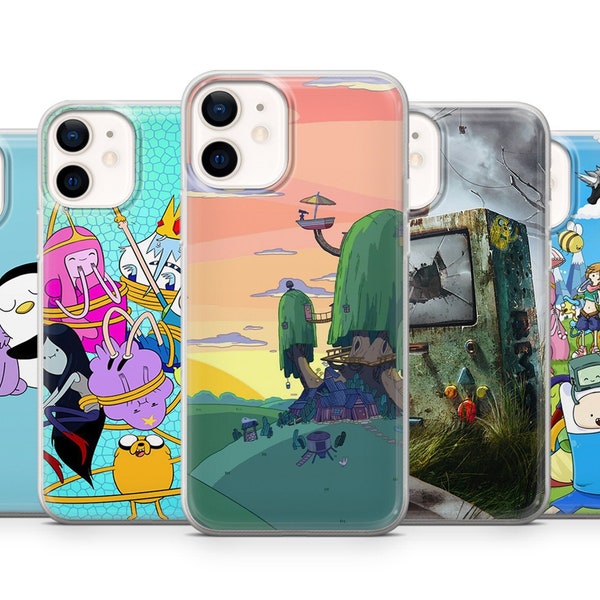 Cartoon Finn & Jake Phone Case Adventure Time case Cover for iPhone 14, 13 12 11 Pro, XR, Samsung A13, S22, S21 FE, A40, A72, A52, Pixel 6a