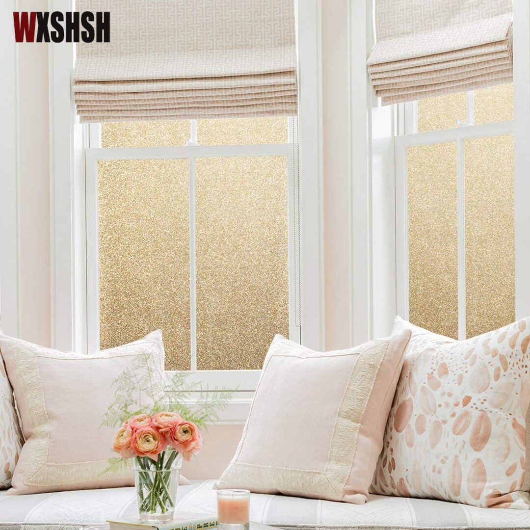 Gold Window Films Frosted Glass Window Film Privacy, Window Film Privacy Decorative Gold ...