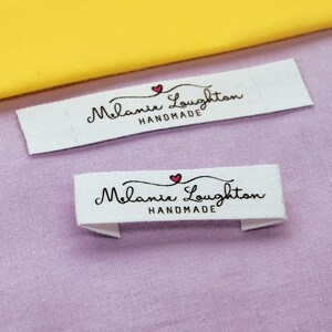 Custom Sewing labels, Brand labels, Custom Clothing Tags, Cotton Ribbon label, Handmade Cloth Labels