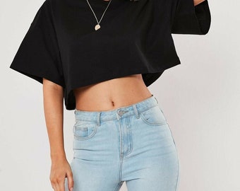 Y2K Fashion Crop Top Casual Crop Tap Lolita Top