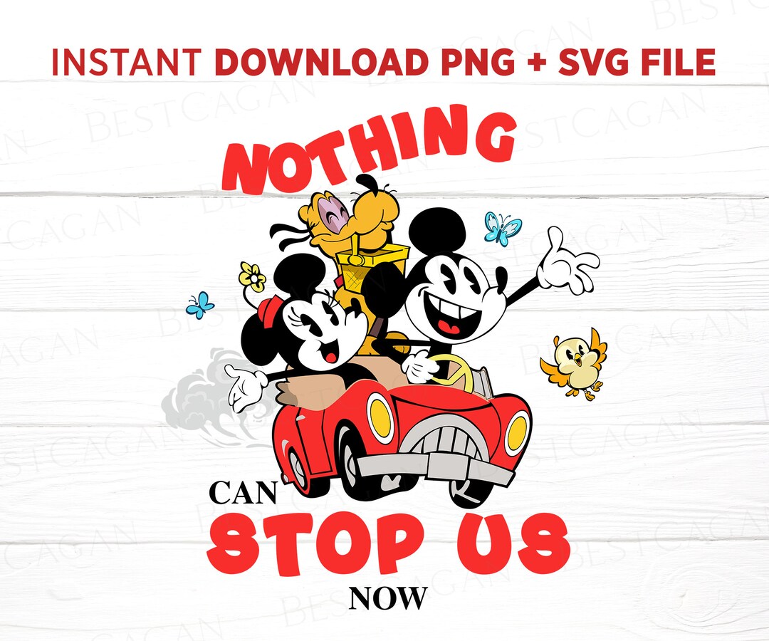 Nothing Can Stop Us Svg Classic Mickey and Dog Svg Couple Etsy