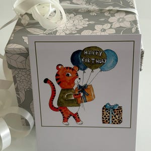 Polaroid Geburtstagskarte, Hochwertige Geburtstagskarte, Happy Birthday Karte, Geburtstagskarte, Handlettering - Motiv Tiger