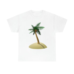 Camiseta unisex de algodón con palmeras