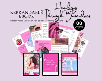 Healing Through Boundaries | Done For You Ebook, Content PLR Guide for Boundary Coach, Life Coach Boundaries, Mindset Coach, Business Coach