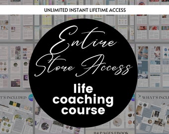 Gehele winkelbundel | Gedaan voor jou Merkbaar, bewerkbaar coachingprogramma en cursus, Canva-sjabloon, e-boek, werkbladen, dagboek, coachingtool