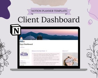 Notion Template Client Dashboard | Client Dashboard Project Tracker, client Onboarding,Notion Digital Business Template freelancer, designer