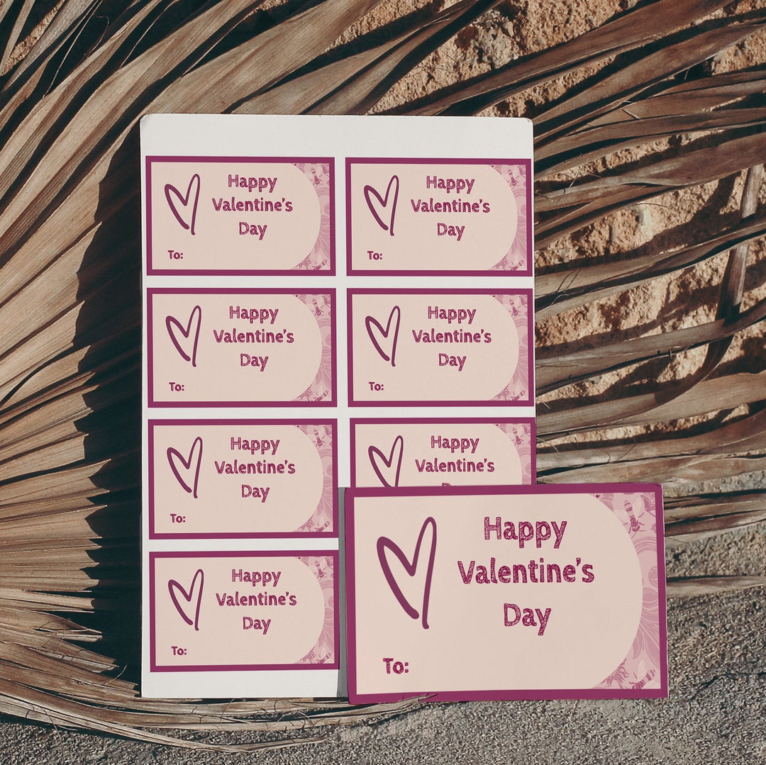 Printable Valentine Tags Simple