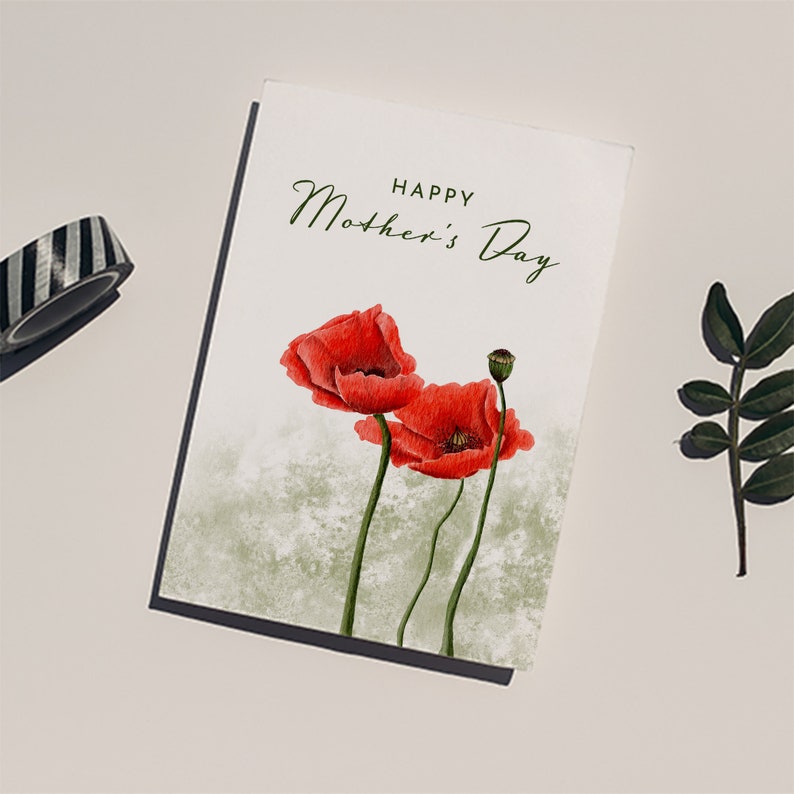 Printable Downloadable Happy Mother's Day Card Digital Template Instant ...