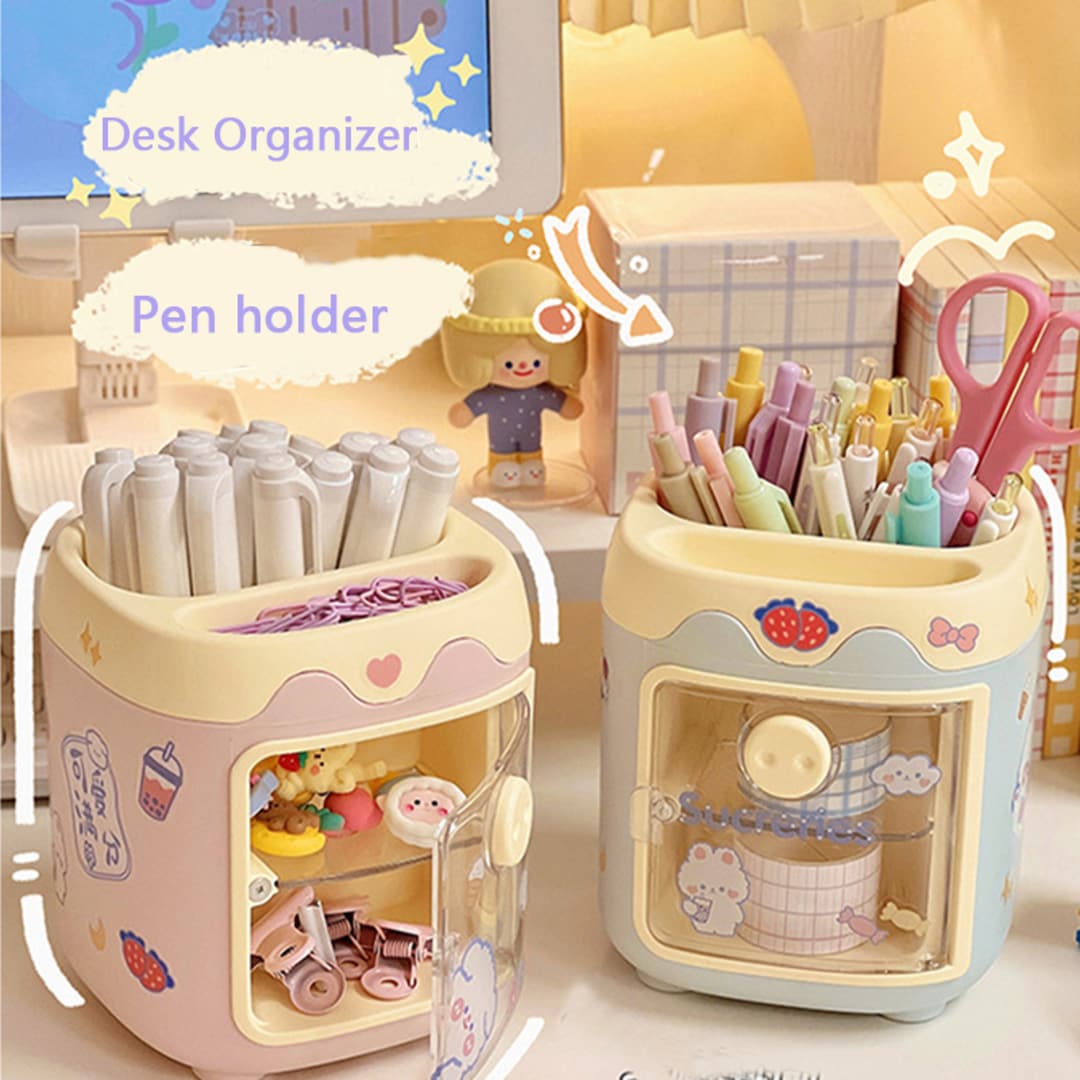 Kawaii Storage Stationery Holder Cute Kawaii Pen Holder Etsy UK