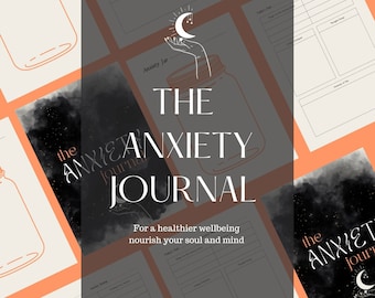 The Anxiety Journal // Anxiety tracker, mood tracker, journal, digital download, printable