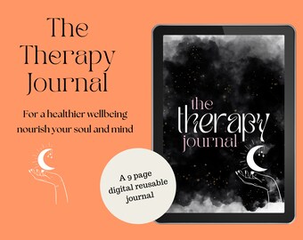 The Therapy Journal // Mental health journal, Wellness journal, Journal prompts, Self care Journal