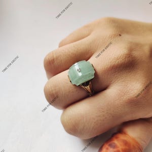 Natural Jade Ring, Green Jade Ring, 92.5% Silver Ring, Jade Ring, Silver Ring With Jade, Solid Sterling Silver Ring, (All sizes available)