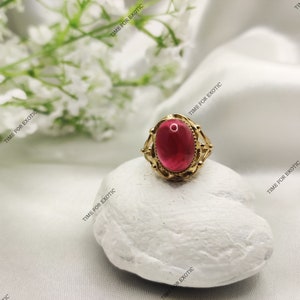Pink stone ring wedding rings engagement rings created ruby glass ring luxury ring set for women gemstone promise rings band 925 silver ring