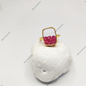 Pink stone ring wedding rings engagement rings created ruby glass ring luxury ring set for women gemstone promise rings band 925 silver ring