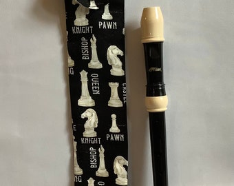 Recorder case bag Chess Theme