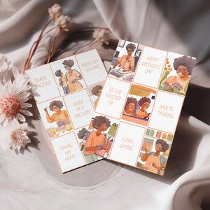 Tarjetas únicas para el Día de la Madre. Hechas a mano, divertidas, ingeniosas y sentimentales. Regalo perfecto para la mejor mamá del mundo. Hechas especialmente con amor para mamá.