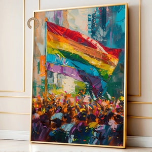 Téléchargement numérique d&#39;oeuvres d&#39;art murales LGBT du mois de mars | Affiche pour la classe d&#39;histoire inclusive