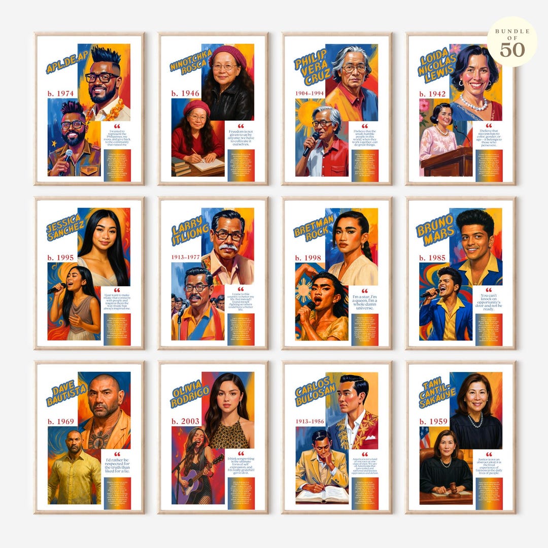 50 Filipino American History Month Posters, Classroom Decor, October ...