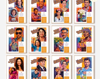 80 carteles del Mes de la Herencia Hispana, kit de tablón de anuncios con citas históricas para el aula (descarga digital)
