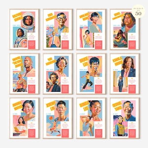 50 AAPI asiatisch-amerikanische und pazifische Inselbewohner Monat Poster, AAPI Geschichtsmonat Symbole Klassenzimmer Bulletin Board Kit Digitaler Download