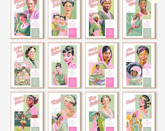 200 Women’s History Month Posters Digital Download | Women Icons Classroom Decor & Empowerment Quotes