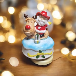 ロイヤル　アルバード　 MUSIC BOX　サンタとクリスマスツリー Vintage Santa Music Box Japan - Etsy