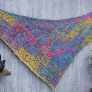 Knit shawl wrap,papillon shawl,knit patchwork shawl,knit art shawl,knit wedding shawl,knit triangle shawl,gift for her