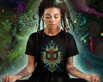 Shiva God T-Shirt – Yogic Meditation, Mystical Trishula Om Design
