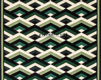 Green white colour Abstract Modern fine wool Tufted area Rug for Bedroom Living room kids room kitchen dining room Lounge All rooms