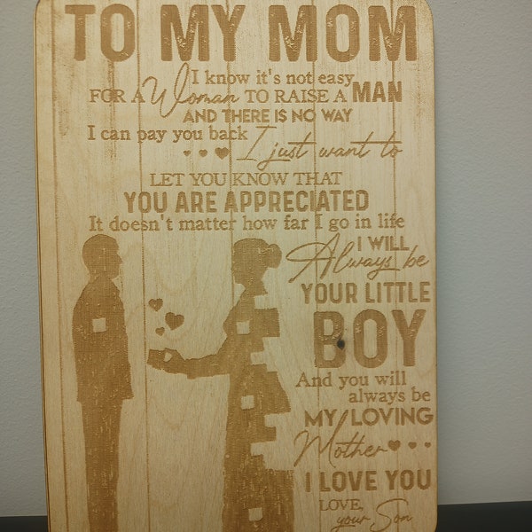 TO MY MOM mothers day gift from son