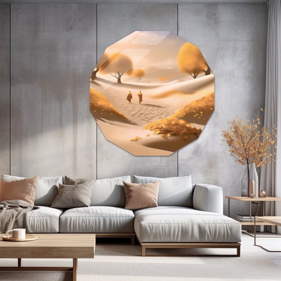 Sérénité Dorée – Plexiglas Contemporain