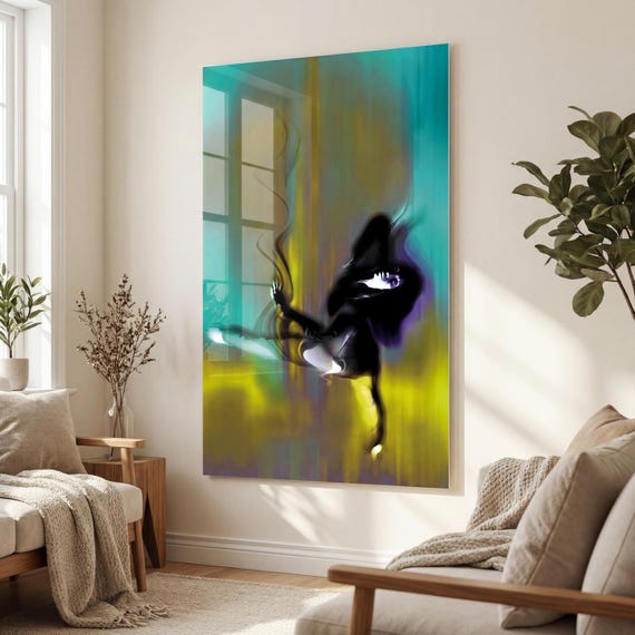 Tableau abstrait numéroté “Dans le vide”