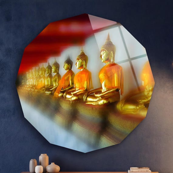 Bouddha thaïlandais doré, Art mural zen Asie