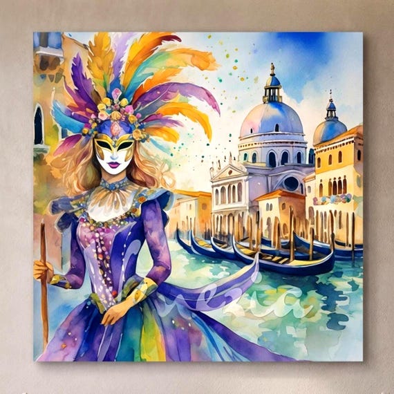 Carnaval de Venise en plexiglas – Art mural contemporain