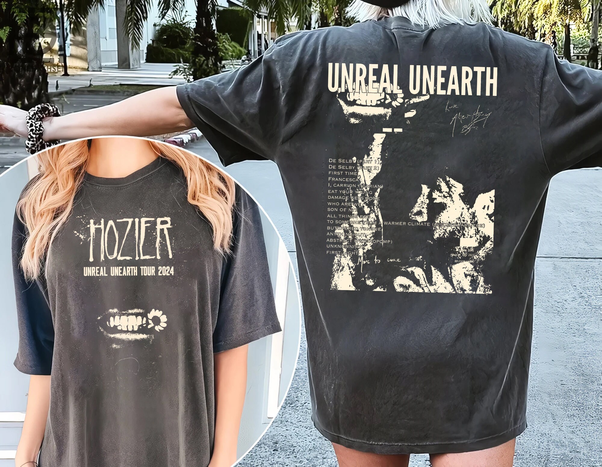 Hozier unreal unearth 2side , Hozier unreal unearth tour 2024 sold by