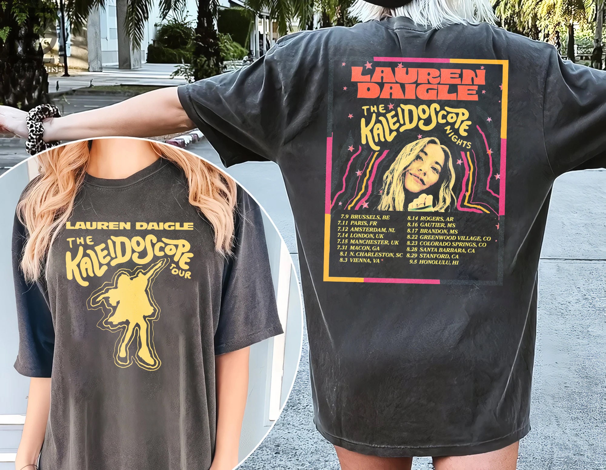 The Kaleidoscope Tour 2024 Shirt, Lauren Graphic Daigle 2024 Tour