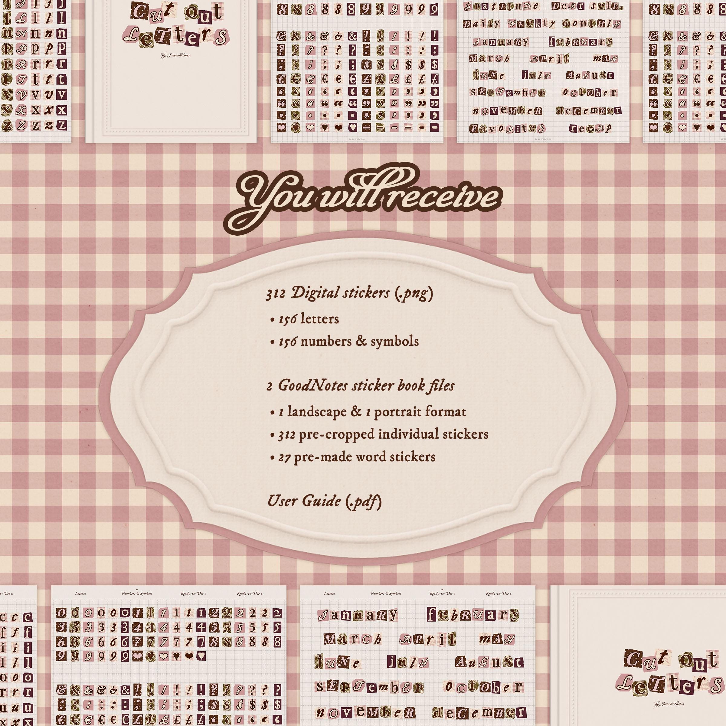 Ransom Note Digital Stickers: Scrapbook Letters, Junk Journal Magazine ...