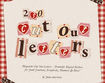 Ransom Letters Digital Stickers: Printable Journal Scrapbook Elements (PNG, Pre-Cropped GoodNotes)