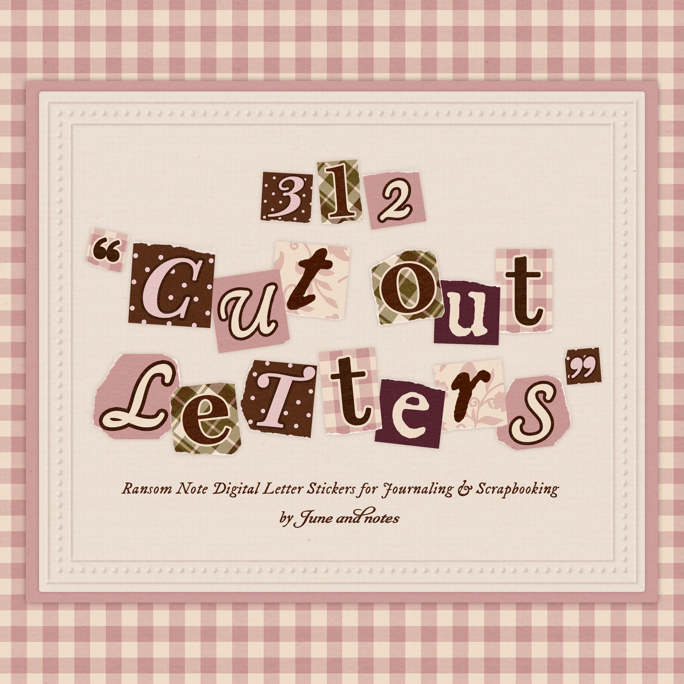 Ransom Note Digital Stickers: Scrapbook Letters, Junk Journal Magazine ...