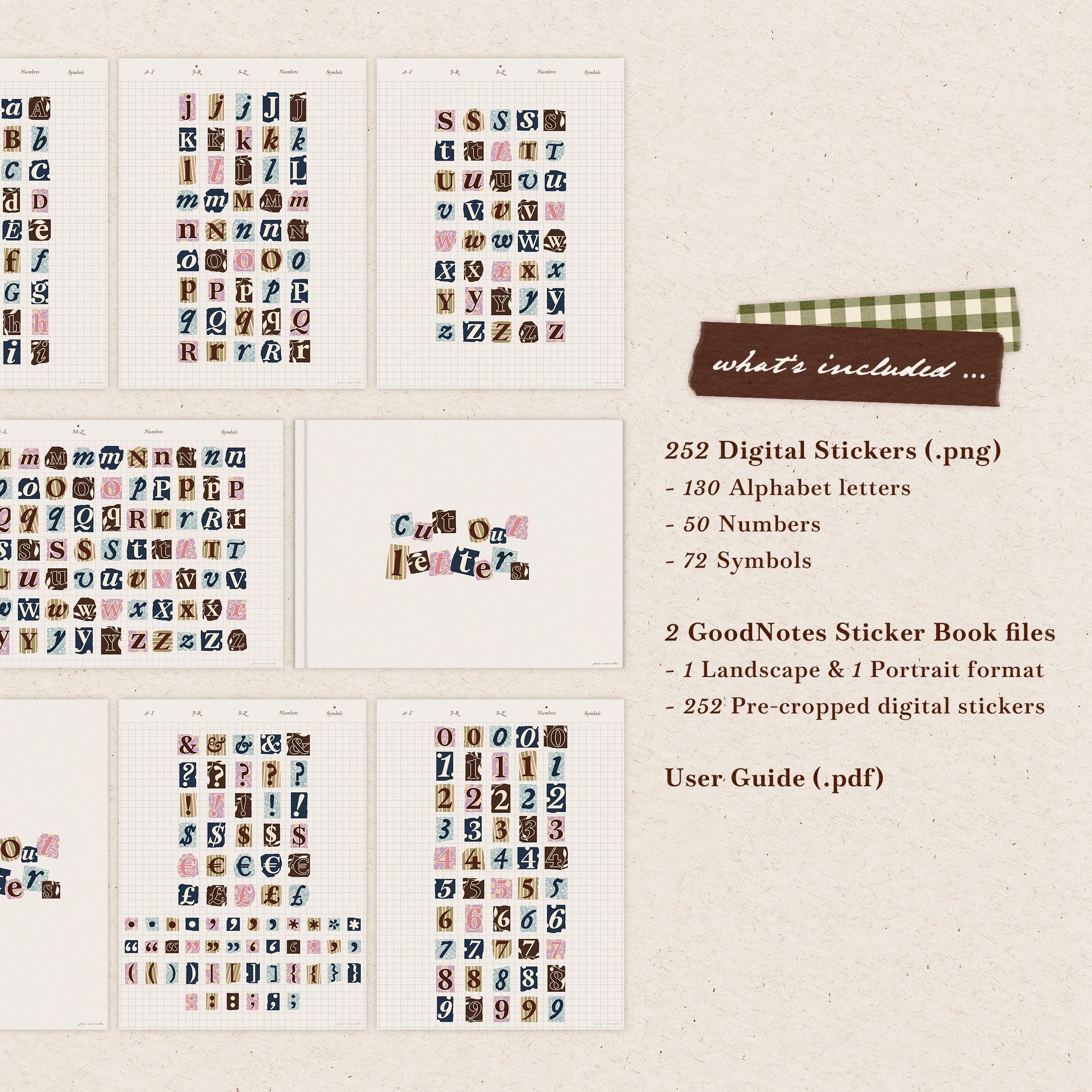 Ransom Note Digital Stickers: Printable Journal, Scrapbook, Planner ...