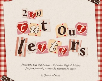 Ransom Letters Digital Stickers: Printable Journal Scrapbook Elements (PNG, Pre-Cropped GoodNotes)