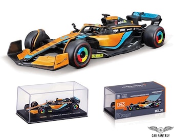 2022 Daniel Ricciardo McLaren MCL36 F1 Car Model 1/43 size (Burago), Formula 1 Car Model Gift, Formula 1 Merch, Toy Car Model