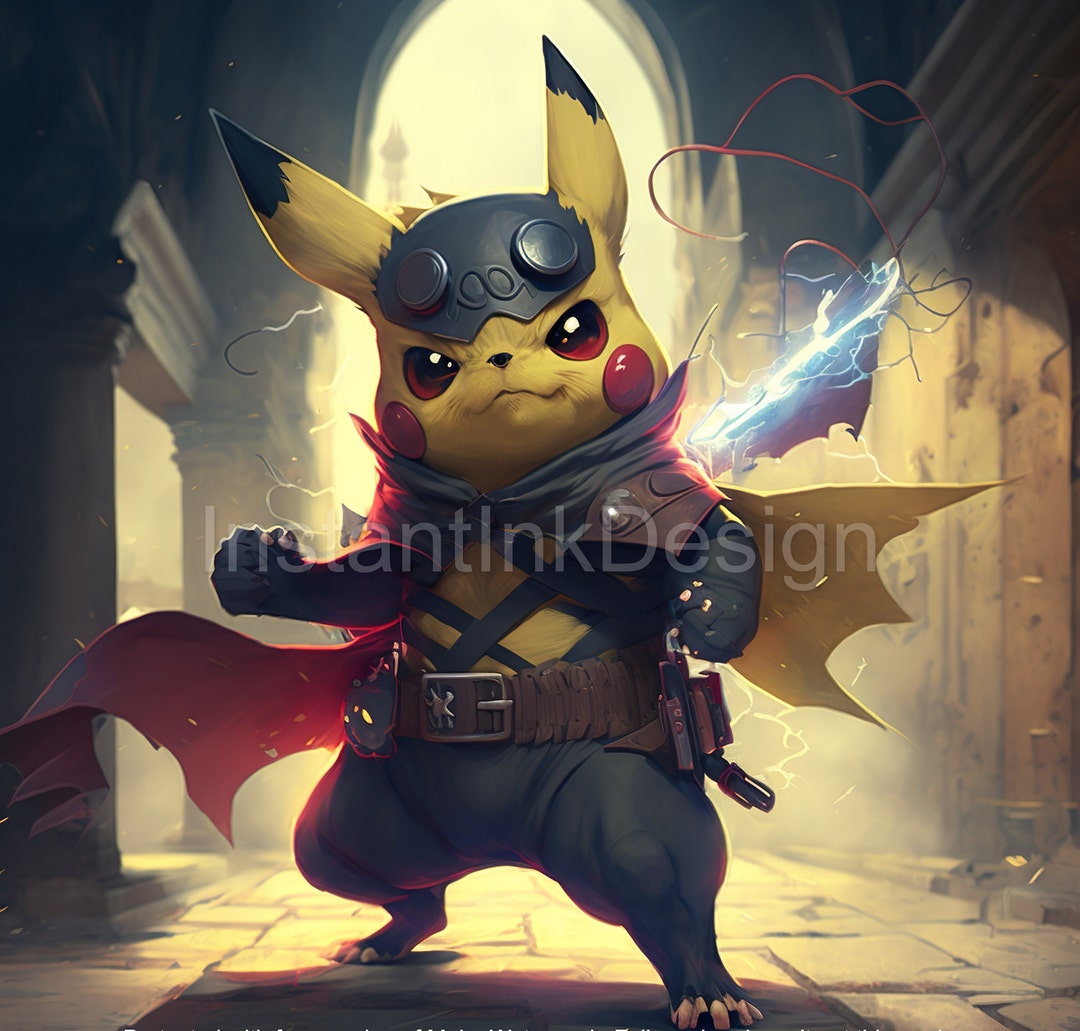 Pikachu Ninja Digital Art Print Parfait Pour Votre Maison Ou - Etsy
