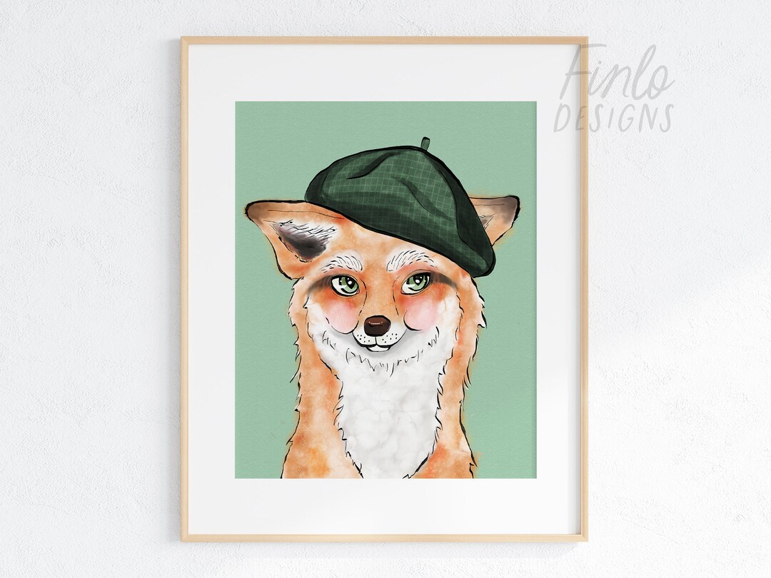 Dash the Fox Art Print Cute Fox Wall Art Watercolor Animals Nursery ...