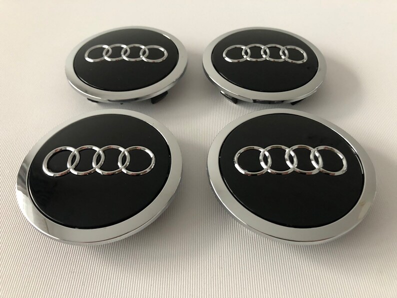 4 Pcs set Audi Wheel Center Hub Caps 69mm 2.72 Inch Black Etsy