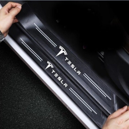 4 Stück Auto Einstiegsleisten Schutz für Tesla Model S, Anti Kratz