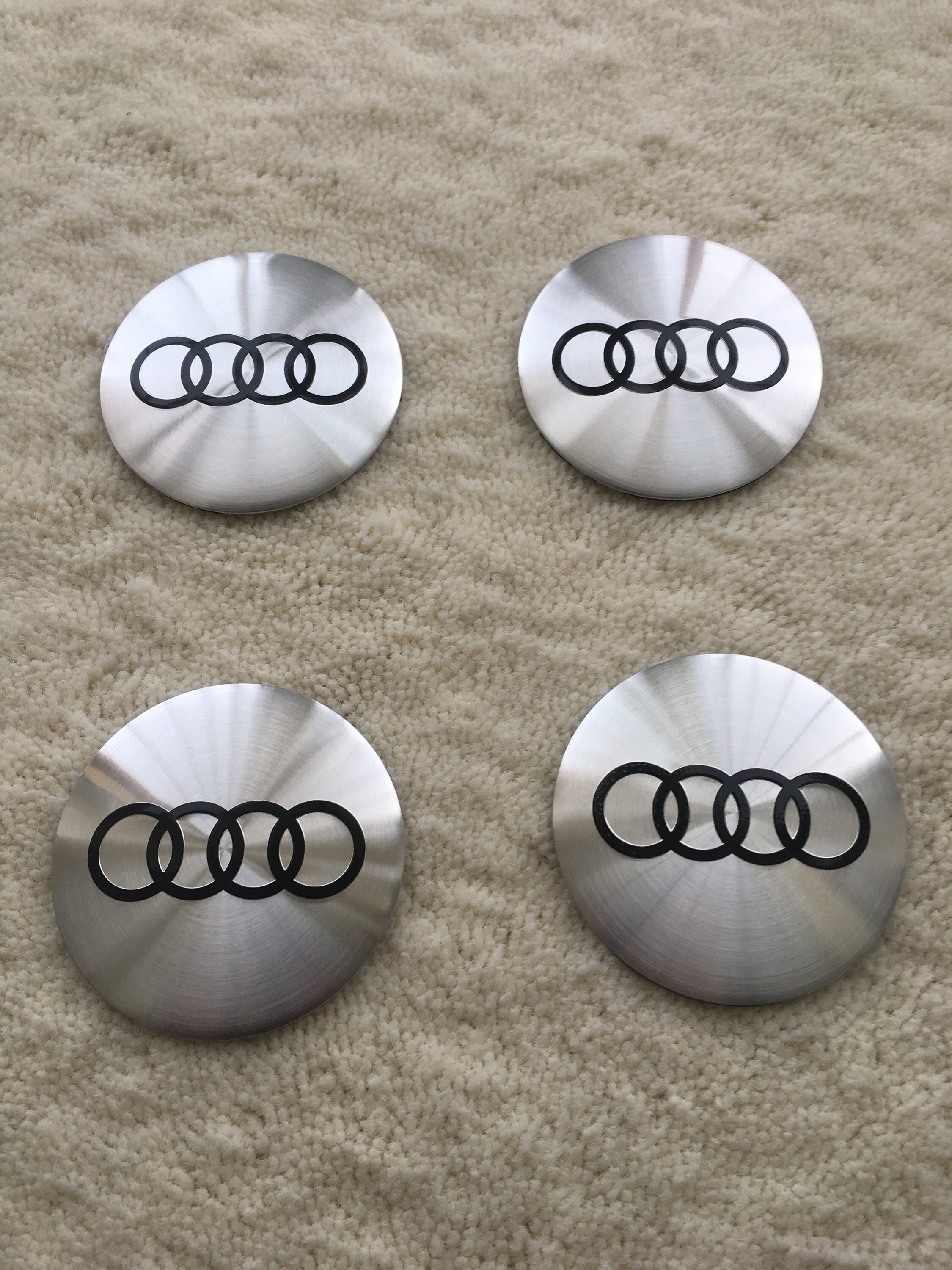 50mm AUDI SILIKON embleme, rad mitte aufkleber Radkappen logo