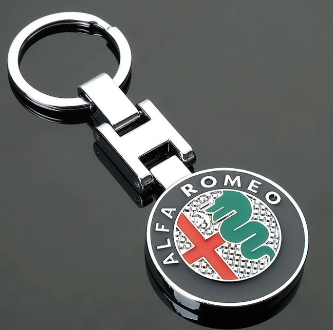 Auto Logo Schlüsselanhänger Ring für Alfa Romeo Schlüsselanhänger