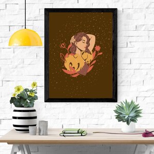 Digital art print - Wall art - Printable - Modern Poster - Wall Decor art - Illustration - Girl poster